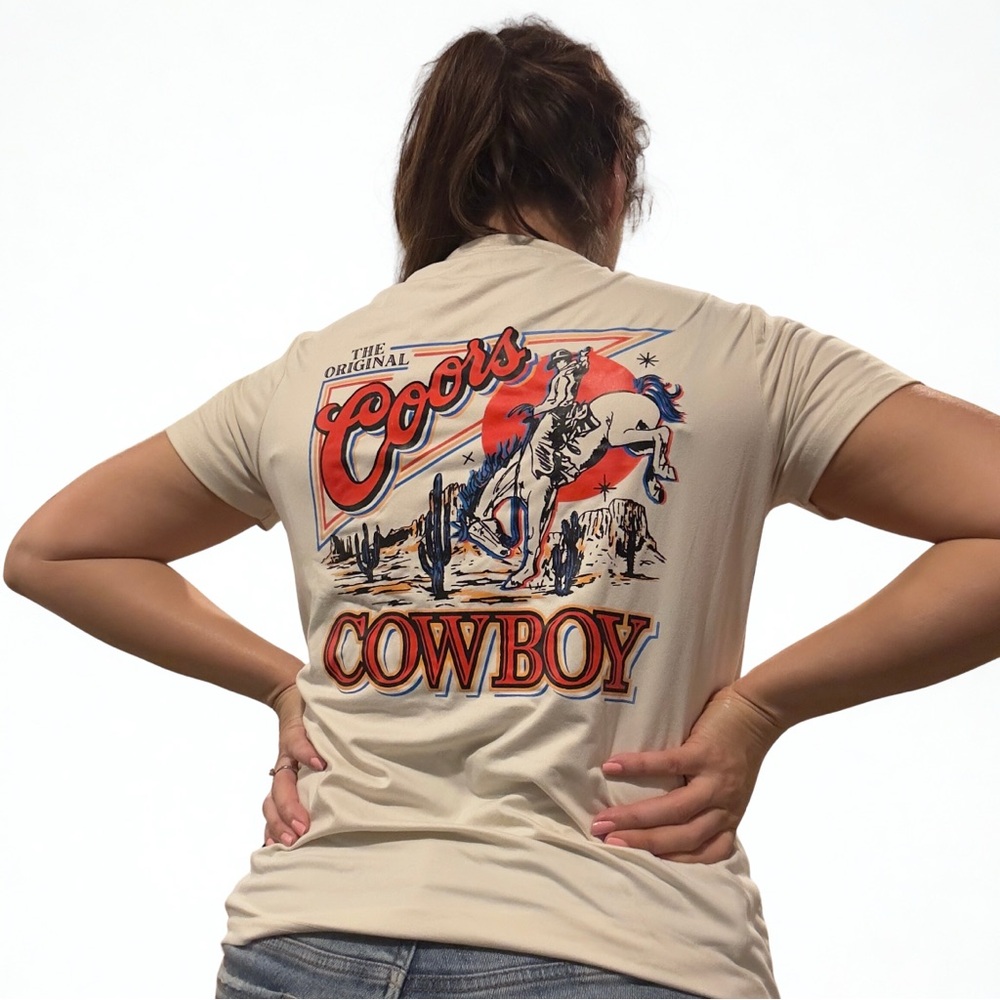 Coors Cowboy Short Sleeve Tee - Beige